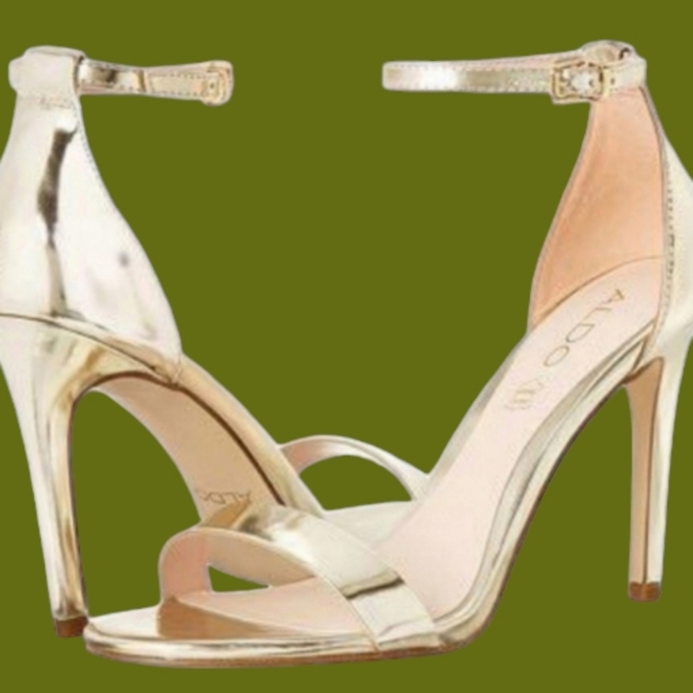 Aldo gold mirror heels